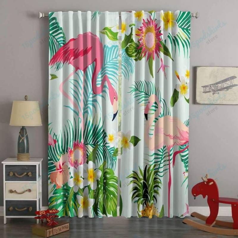 3D Printed Flamingo Style Custom Living Room Curtains