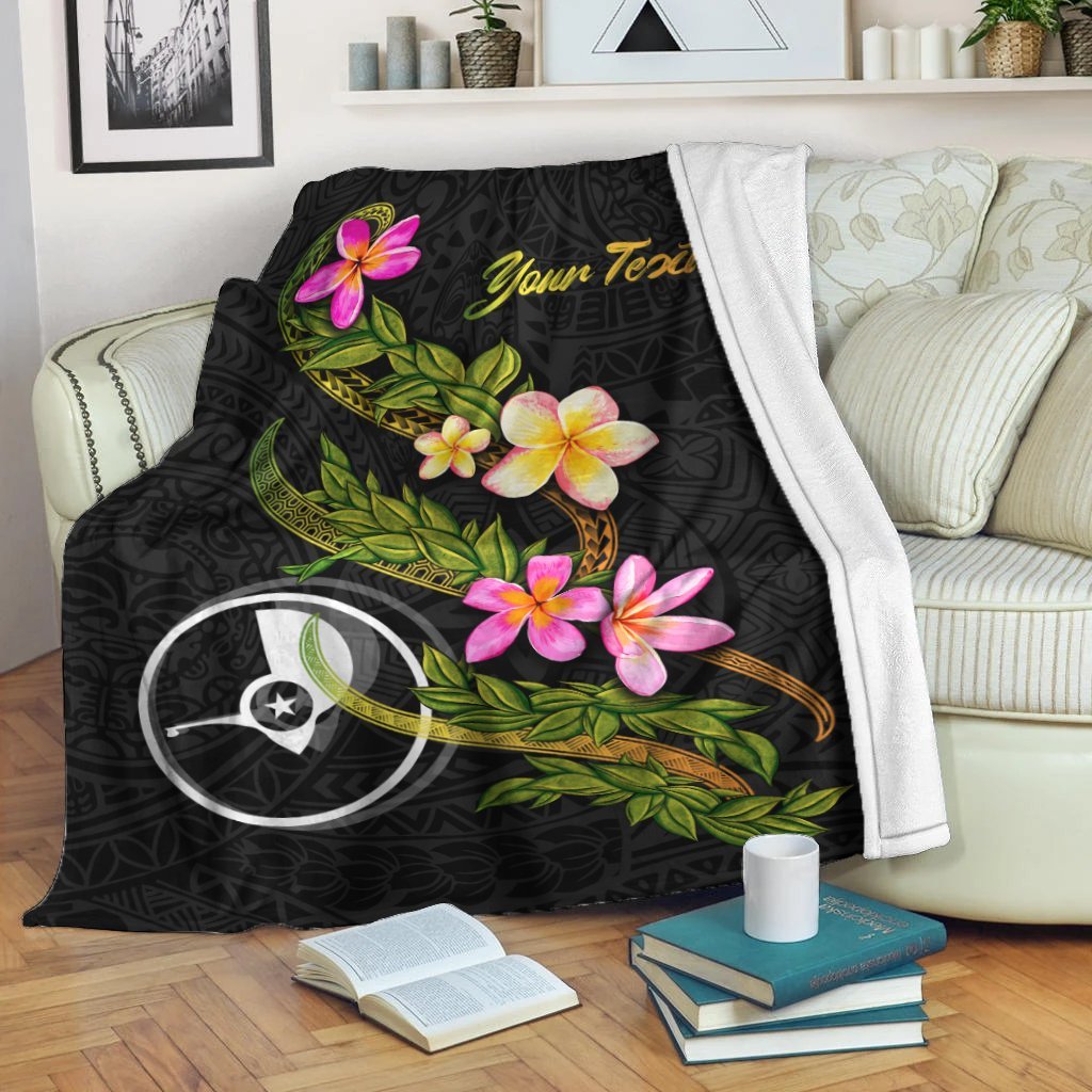 Yap Polynesian Custom Personalised Blanket – Plumeria Tribal – BN12