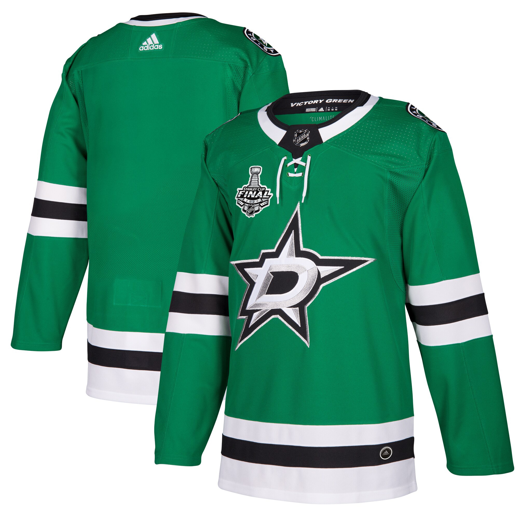 Men's Dallas Stars adidas Kelly Green 2020 Stanley Cup Final Bound Authentic Patch Jersey