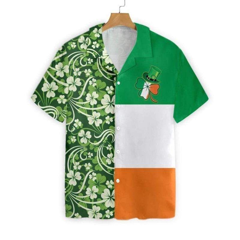 Shamrock With Flag Saint Day Irish Ireland Hawaii Shirts Ha86347