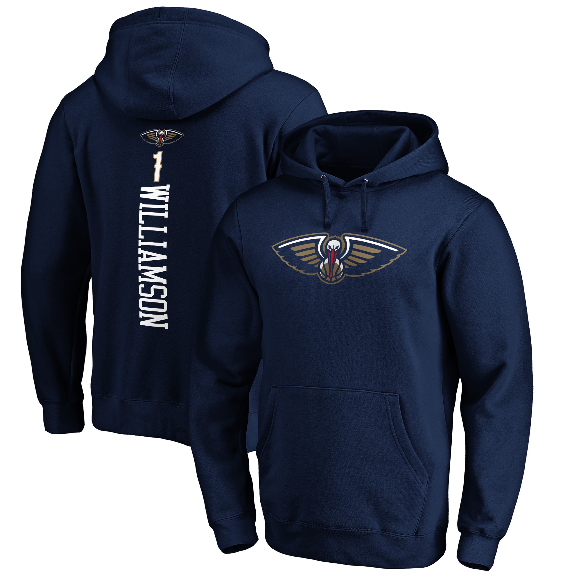 Zion Williamson New Orleans Pelicans Playmaker Name & Number Pullover Hoodie – Navy
