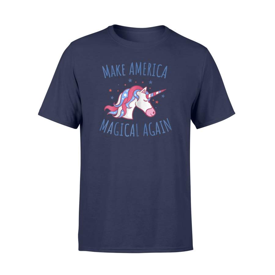 4th Of July Patriotic Unicorn Make America Magical Again T Shirt