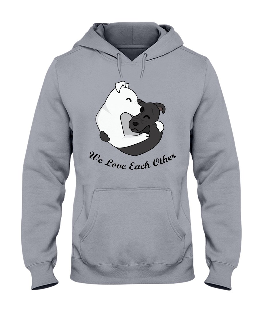 VO Beautiful Dogs Love Each Other Couple Hoodie