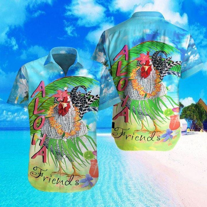 Aloha Rooster Friends Summer Vibes Unisex Hawaii Shirts Ha66934