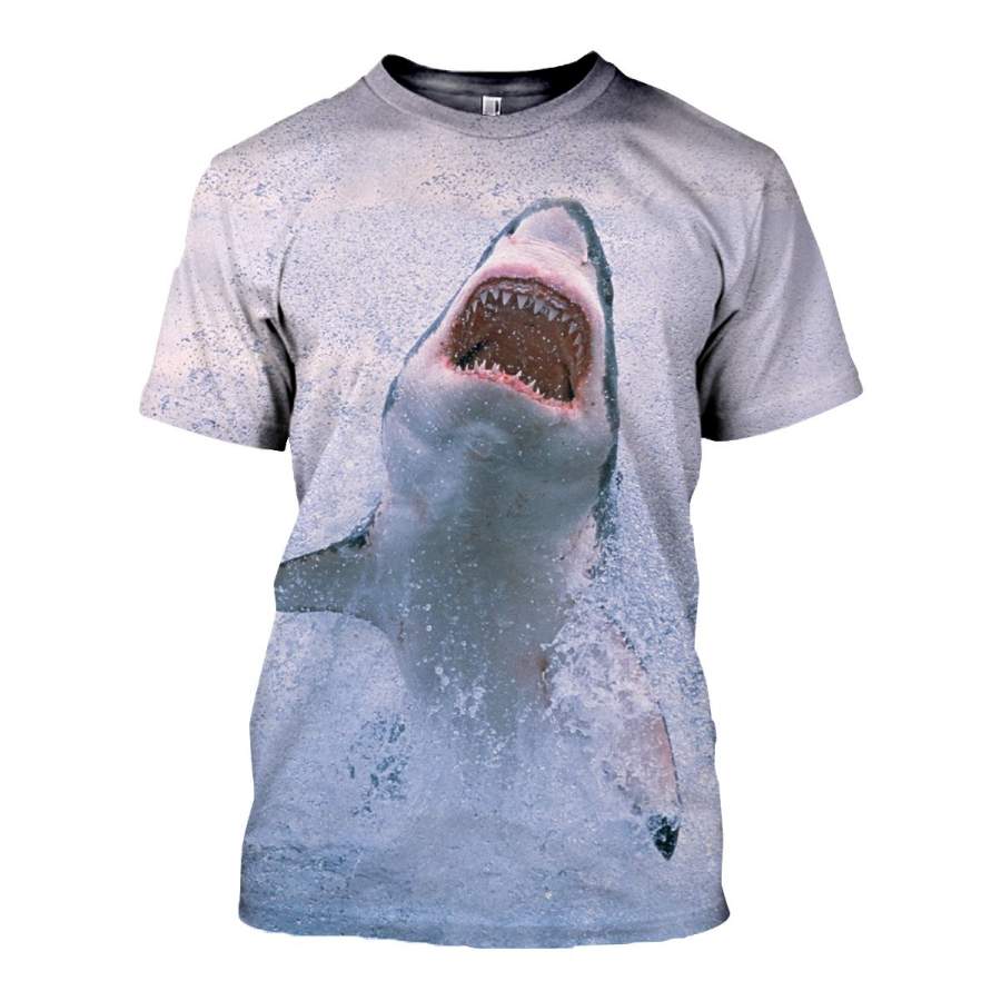 3D All Over Printed Shark T Shirt Hoodie 18125