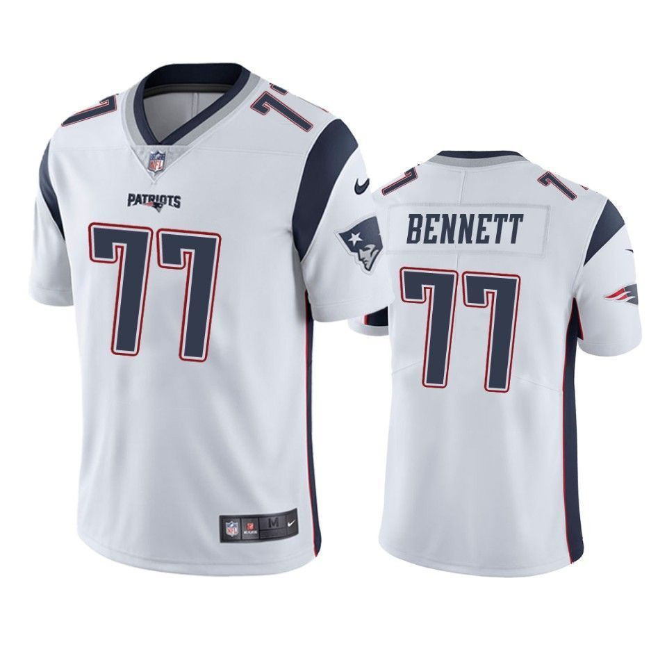 New England Patriots 77 Michael Bennett White Vapor Untouchable Limited Mens 3D Jersey