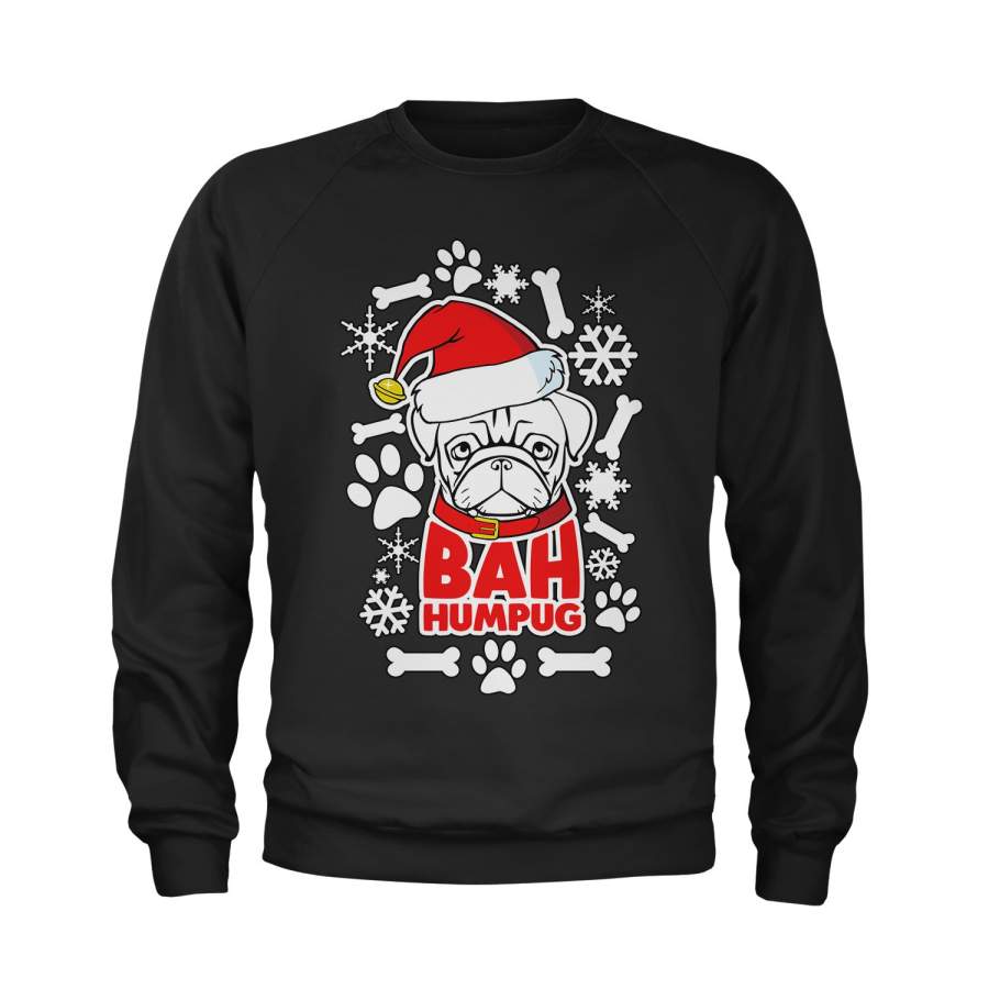 Bah HumPug Ugly Christmas Holiday  Youth-Sized Crewneck Sweatshirt