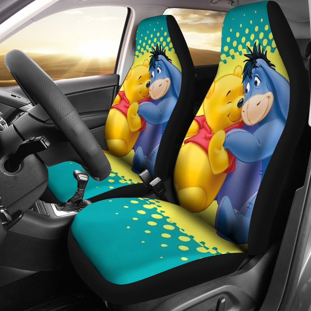 Pooh And Eeyore Car Seat Covers Cartoon Fan Gift T082520