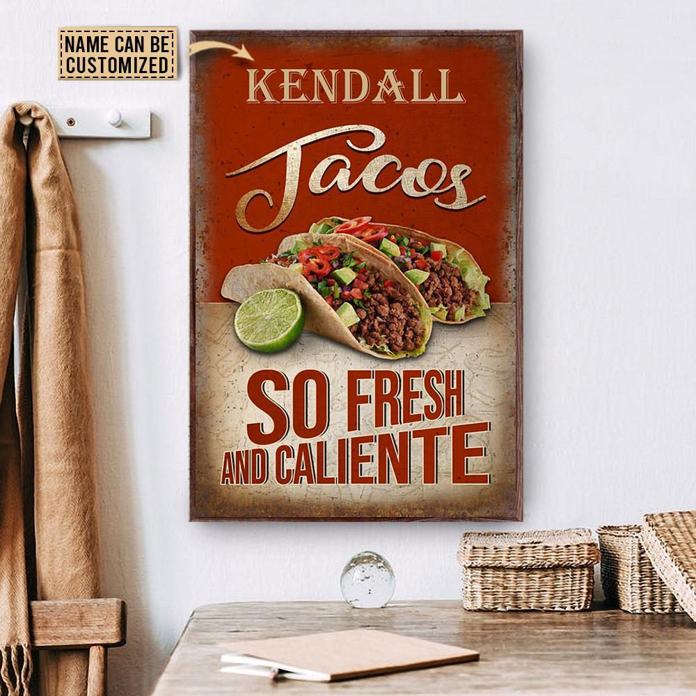 Aeticon Gifts Personalized Tacos So Fresh And Caliente Canvas Mom Dad Gift Home Decor