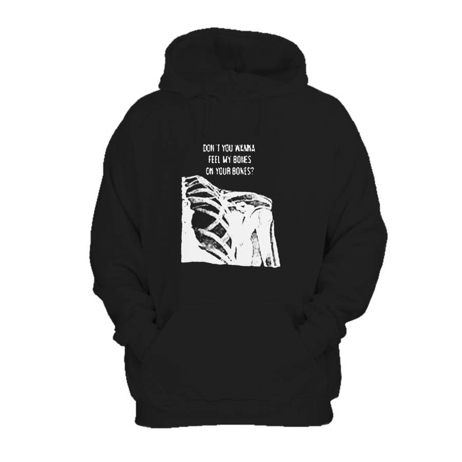 The Killers Band Bones Inspired X-ray Dotwork Ink Drawing Lyrics Song Brandon Flowers Gift Hoodie