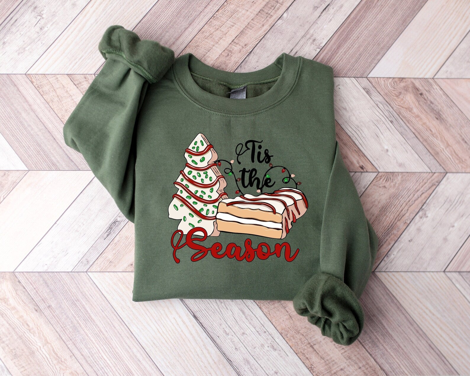 Christmas Cake Sweatshirt 2D Crewneck Sweatshirt