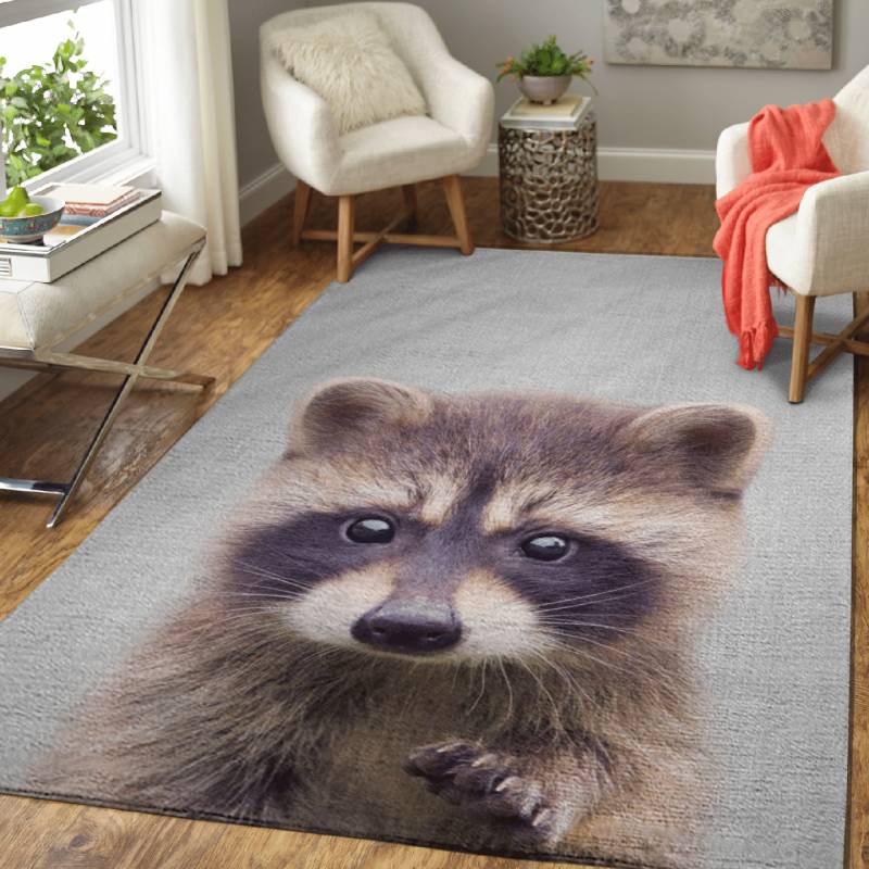 Raccoon Colorful – Animals Colorful Area Rug Carpet