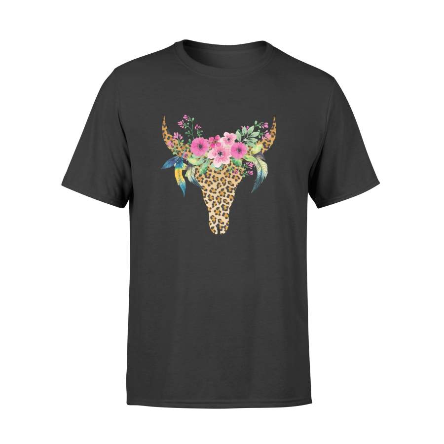 Cow Leopard Bull Skull Cute T-Shirt