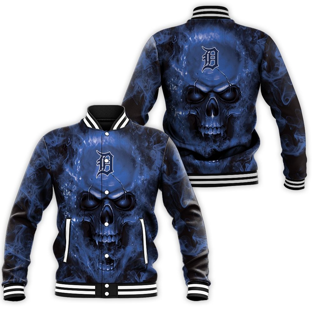 Detroit Tigers Skull Baseball Jacket