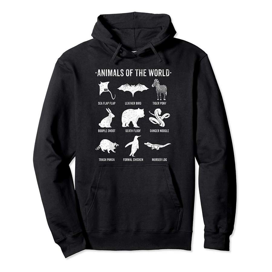 SIMPLE VINTAGE HUMOR FUNNY RARE ANIMALS OF THE WORLD T SHIRT Hoodie Premium Tee