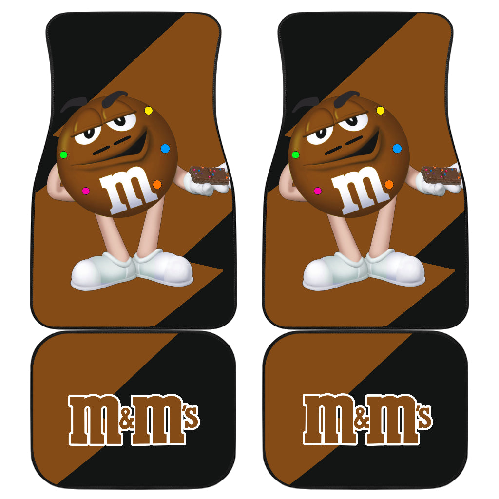 M&M’S Candy Ice Cream Cones Chocolate Brown Car Floor Mats Funny Gift Idea