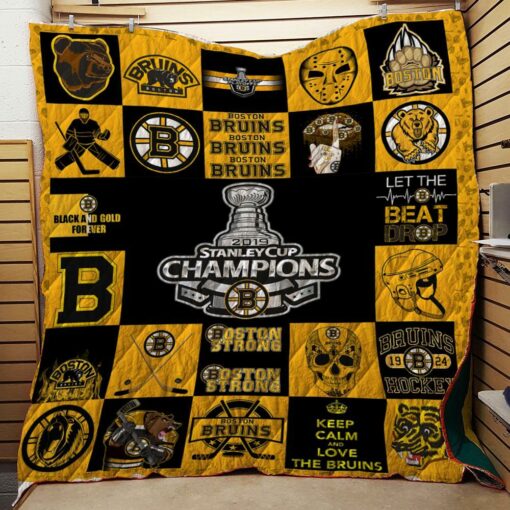 Boston Bruins 3 Quilt Blanket Bh92