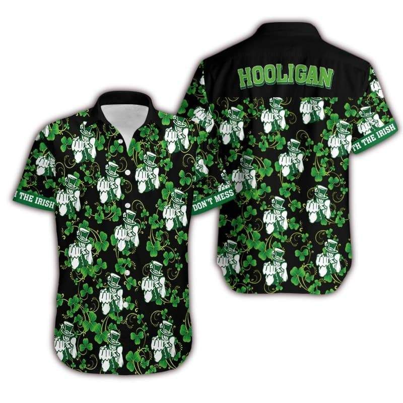 Find Irish Pride Happy St Patricks Day Shamrock Hooligan Hawaii Aloha Shirts Dh Ha66764