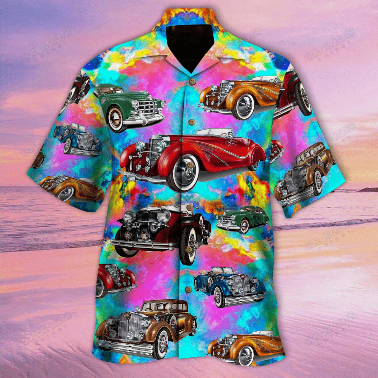 Vintage Car Hawaiian Shirt Ha421