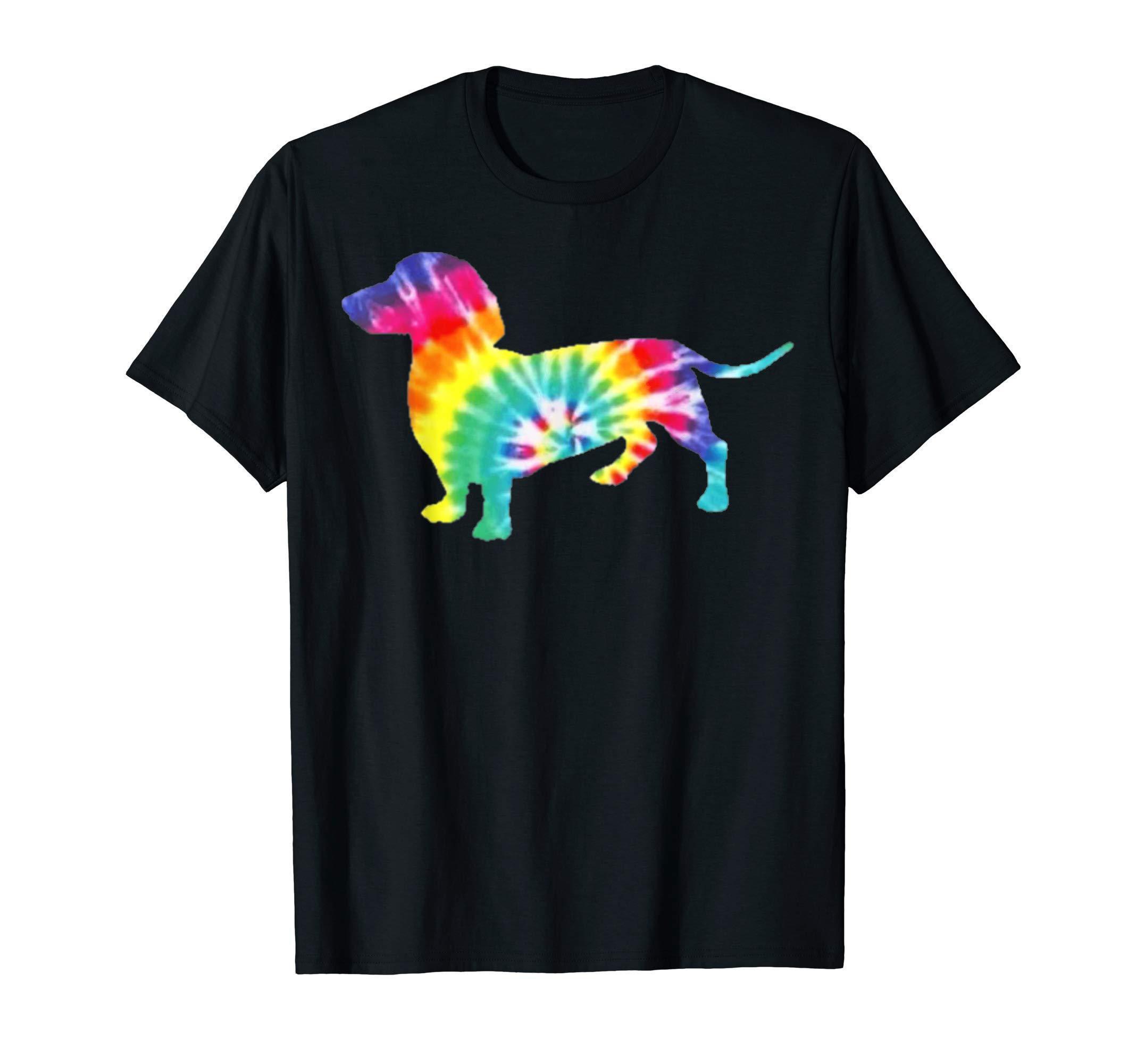 Dachshund Tie Dye Dog Puppy Retro T Shirts Men Women Gift