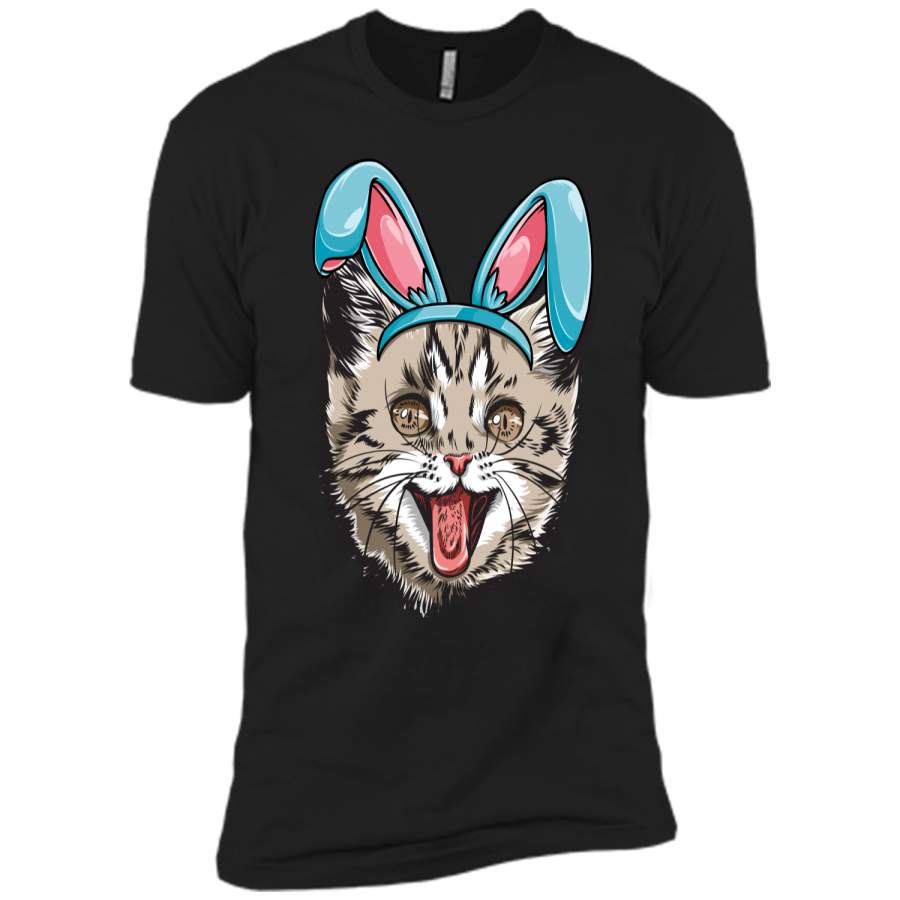 Easter Bunny Cat T shirt Kitty Kitten Girls Boys Kids Women Next Level Premium Short Sleeve Tee