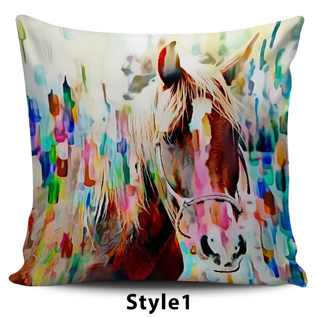 Horse Art Pillow Covers