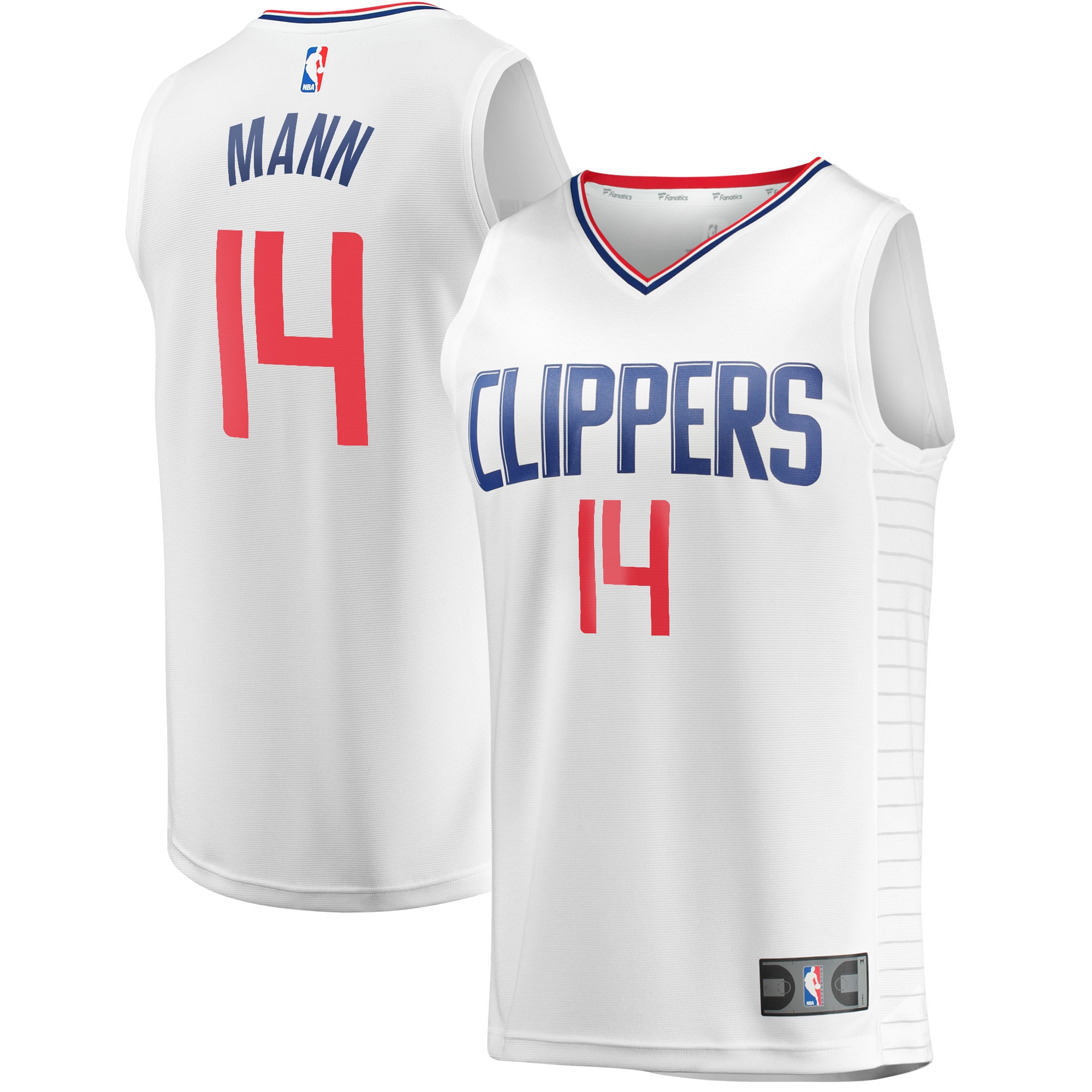 Terance Mann LA Clippers Branded Fast Break Player Jersey – Association Edition – White