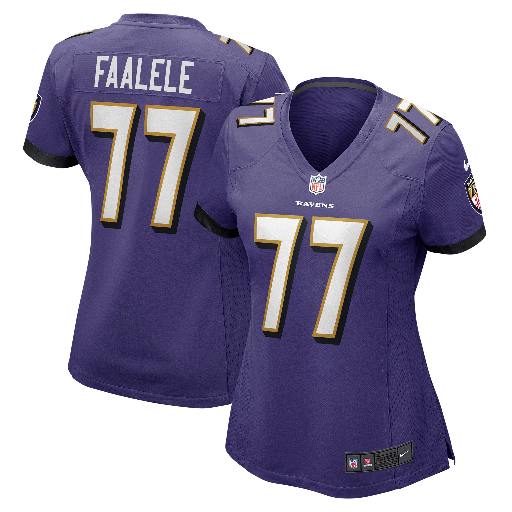 Women’s Baltimore Ravens Daniel Faalele Purple Player Game Jersey