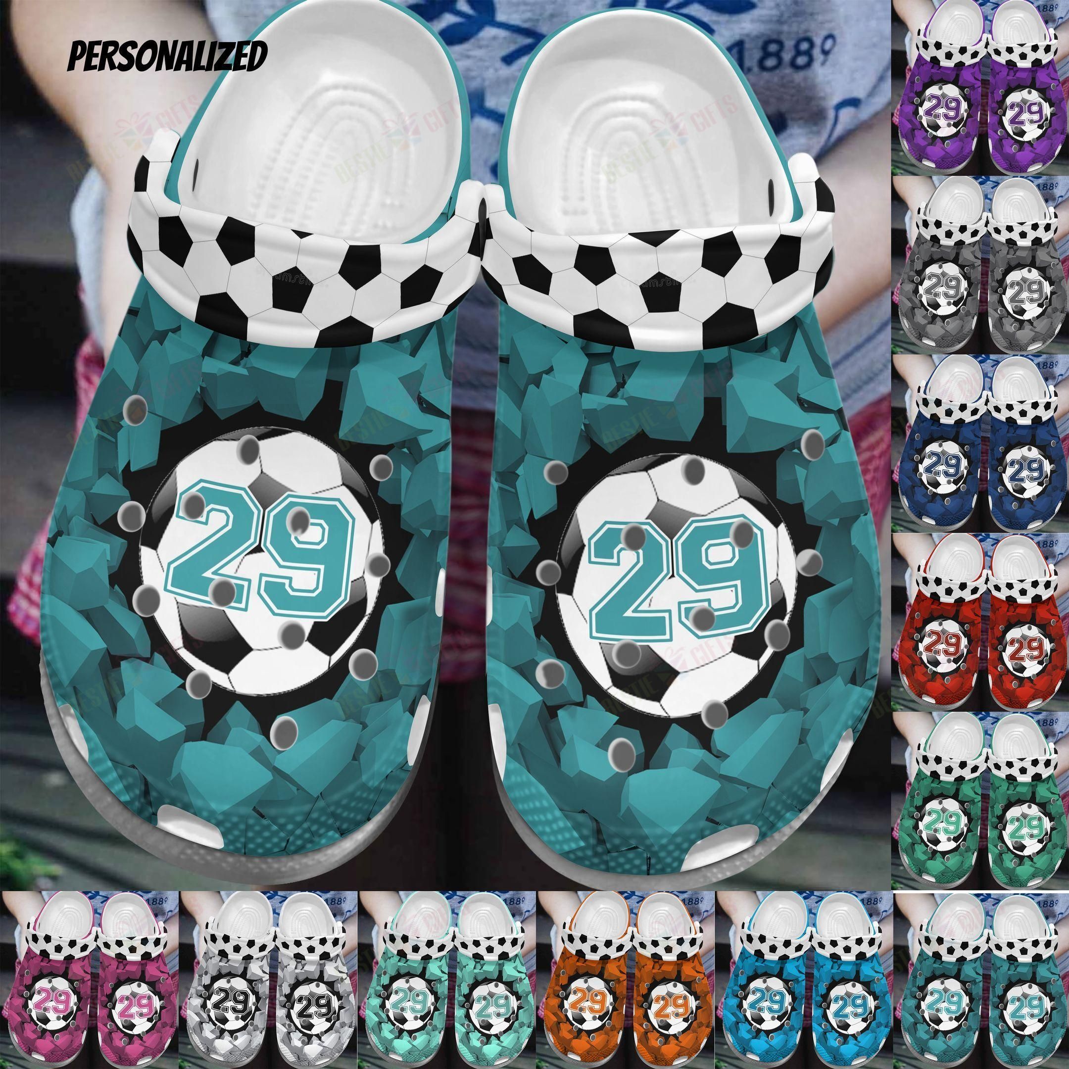 Soccer Personalized Crocs Classic Clog Whitesole Soccer Is My Passion Shoes