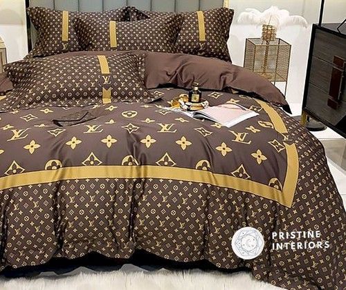 Luxury Lv Bedding Set 2 Duvet Cover And 2 Pillow Covers