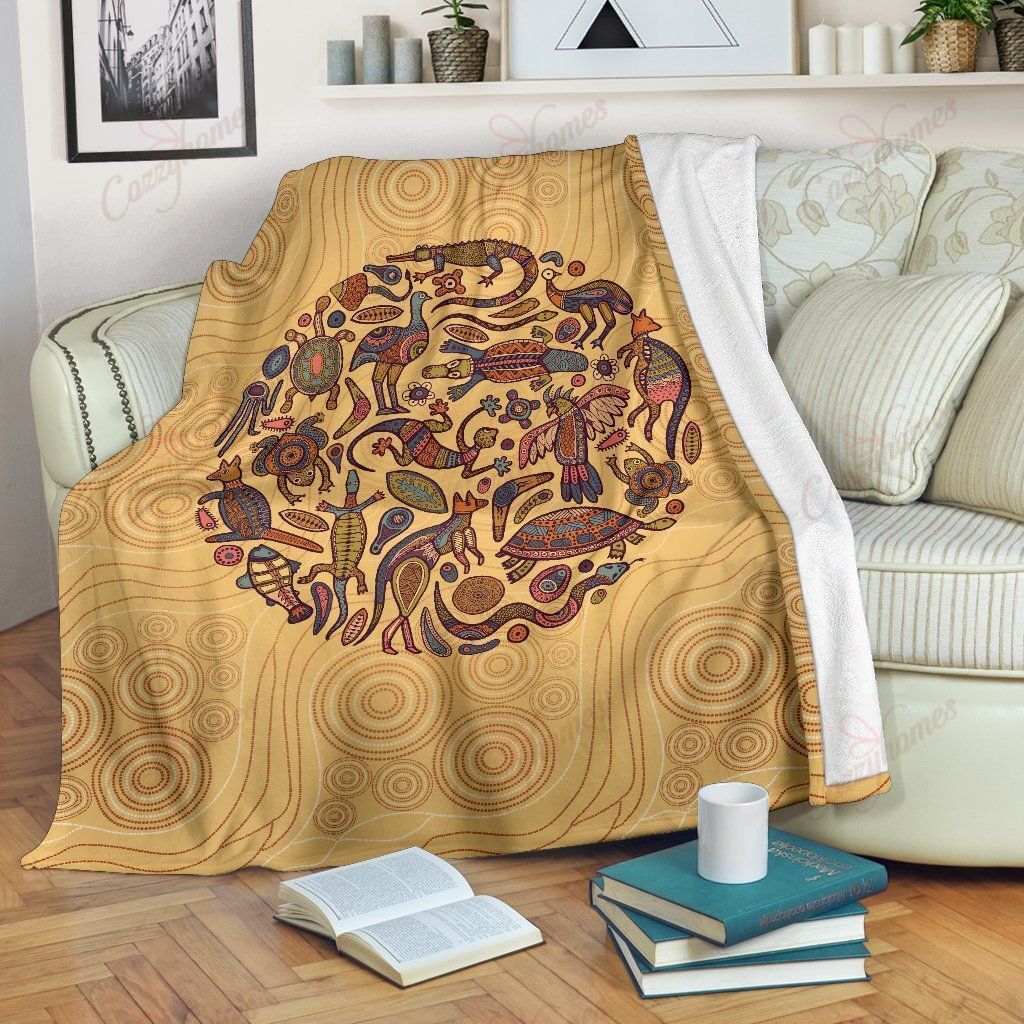 Aboriginal Animals YQ3103444CL Fleece Blanket