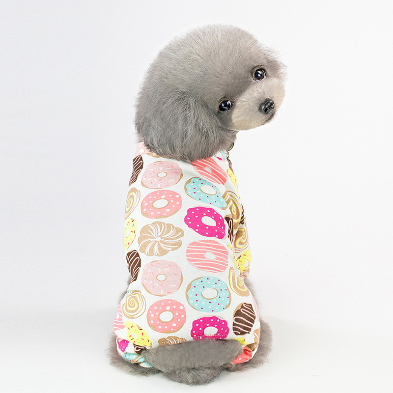 Dog Rompers Jumpsuit Spring Summer Pajamas Puppy Clothes For Small Dogs Animal Poodle Yorkshire Cat Pet Doggy Cotton Clothing alx