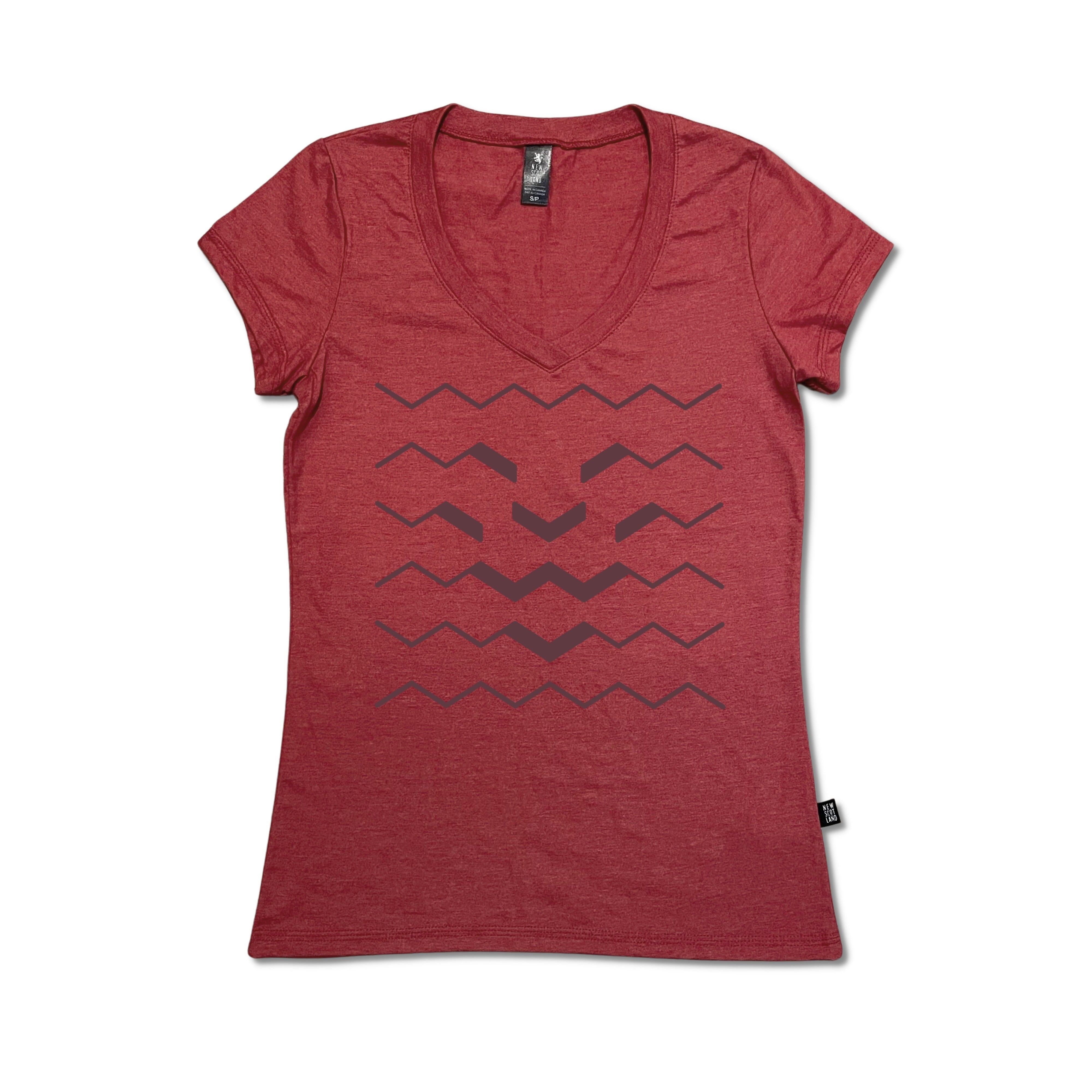 50/50 Organic Recycled Lion Wave T-Shirt In Heather Red/Maroon