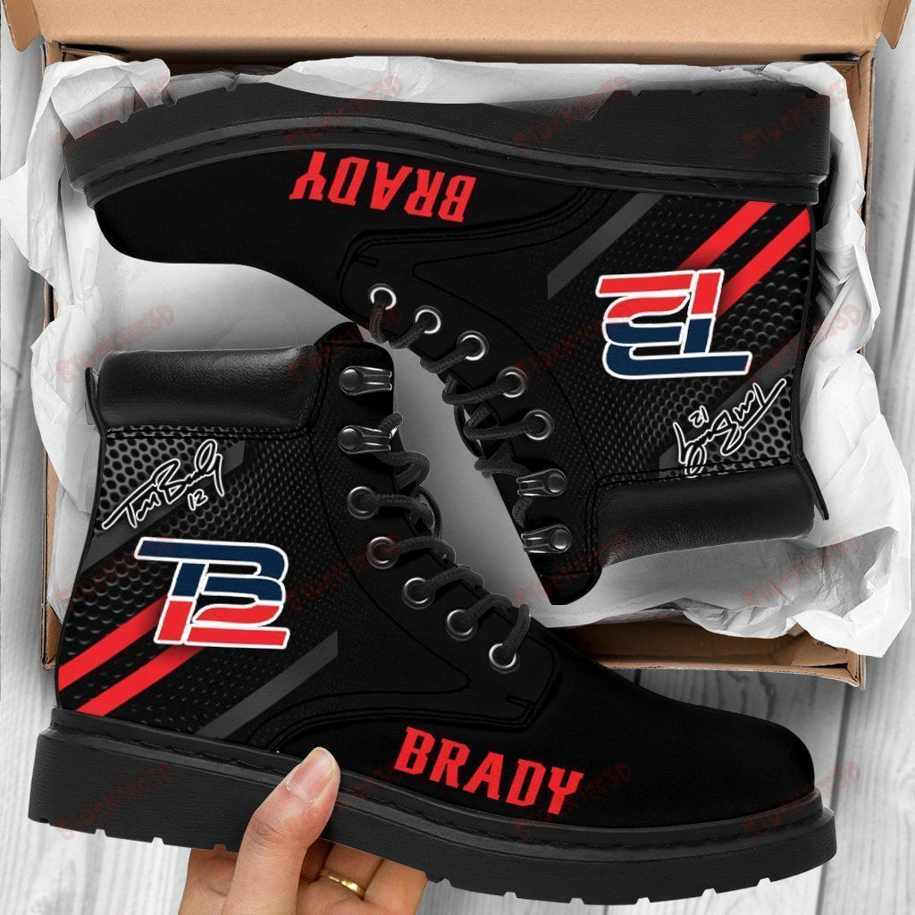 Tom Brady – New England Patriots Boots – Premium Shoes/ Premium Leather Boots – Gift For Sports Lovers 164