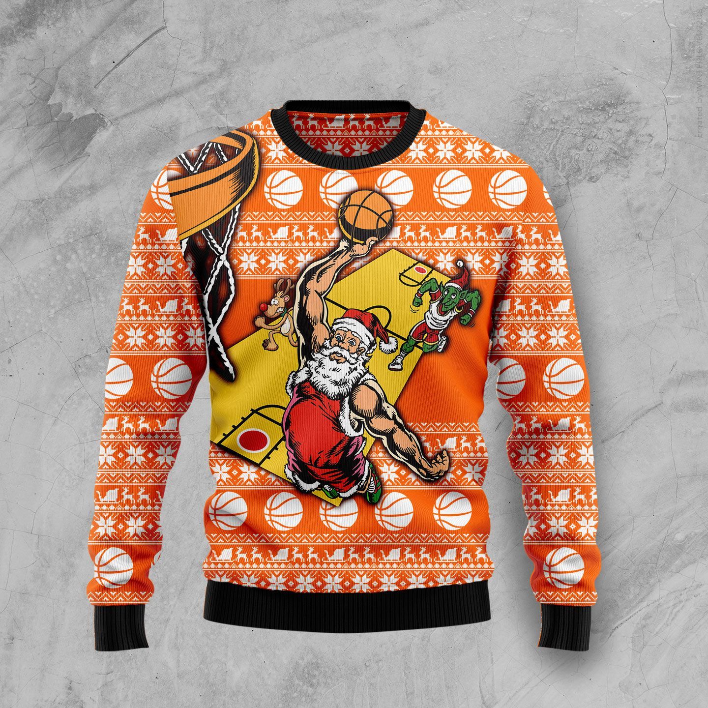 Basketball Christmas Ugly Sweater