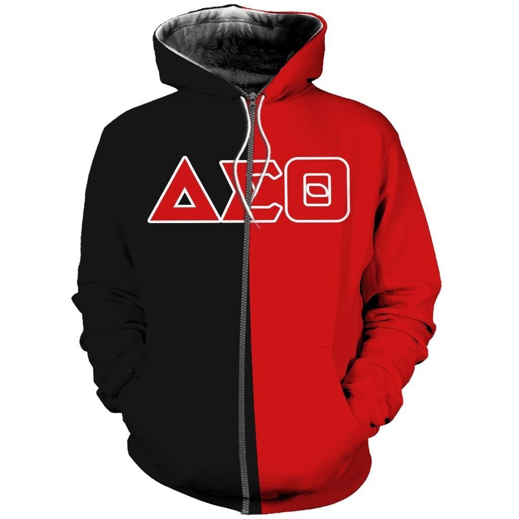 Sorority Hoodie – Delta Sigma Theta Black Red Zip Hoodie