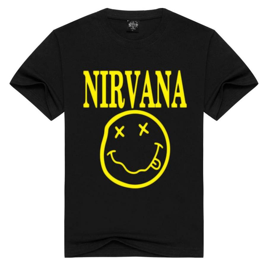Nirvana kurt cobain T-shirts Men/Women Summer Tops Tees NIRVANA T shirt Men loose o-neck short sleeve Fashion Tshirts Plus Size