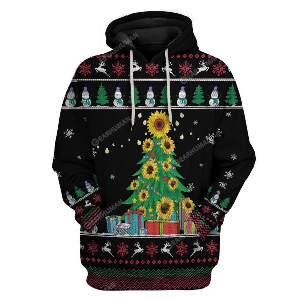 Ugly Christmas Tree Custom Hoodies-T-Shirts Apparel