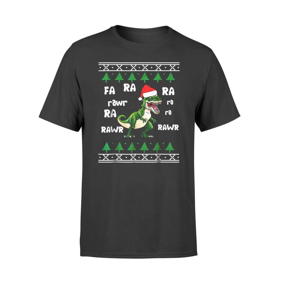 Christmas gift idea FA Rawr Rawr T-Rex Dinosaur Funny Xmas T-Shirt – Standard T-shirt