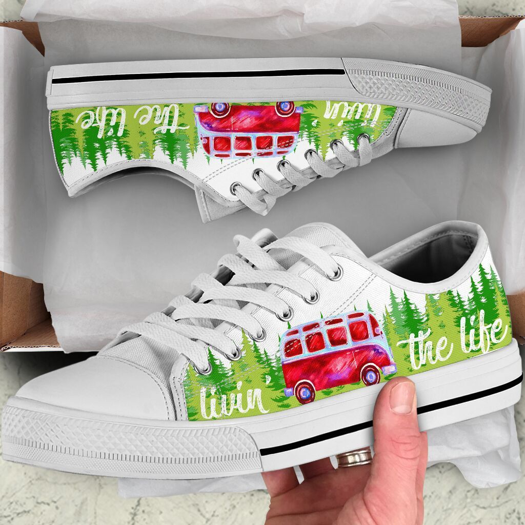 Camping The Life Low Top Shoes For Women, Shoes For Men Custom Shoes