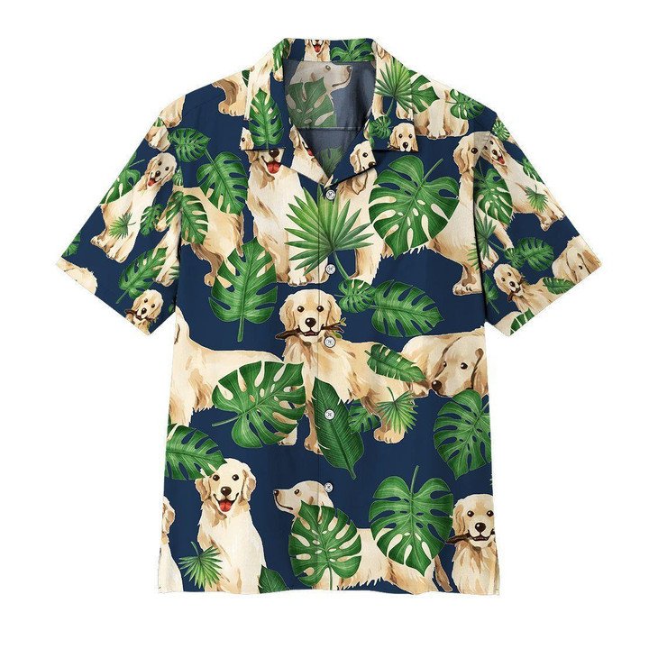 Tropical Golden Retrievers Hawaii Hawaii Aloha Shirt For Dog Lover Ha80720