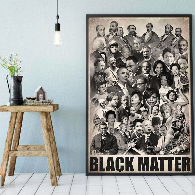 Afrocentric Canvas Unique Black Lives Matter Poster Art Print Print Black Woman African King Attractive Wall Decals