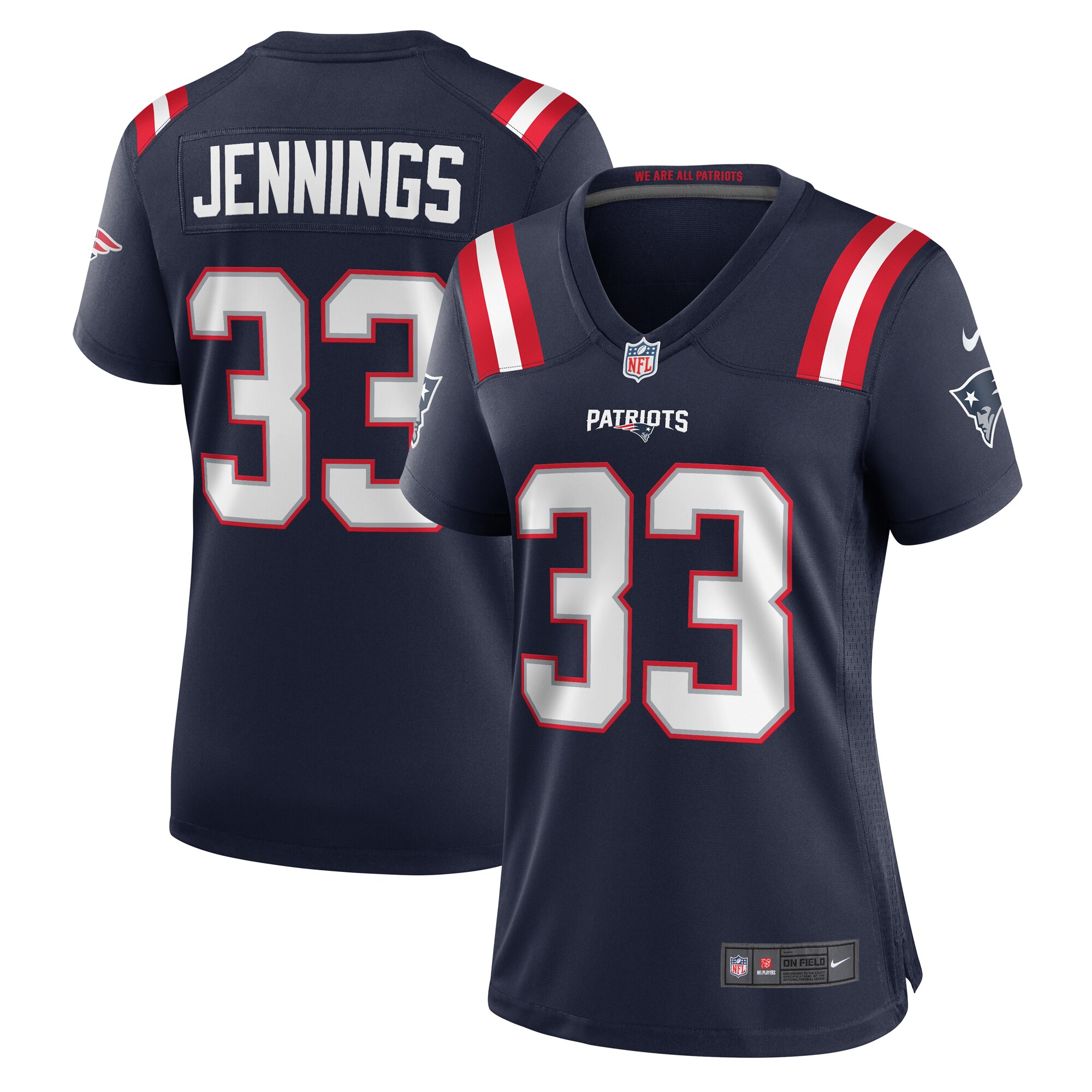 Anfernee Jennings New England Patriots Women's Team Game Jersey – Navy