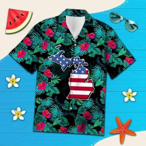 Michigan Tropical Hawaiian Shirt – For Men And Women