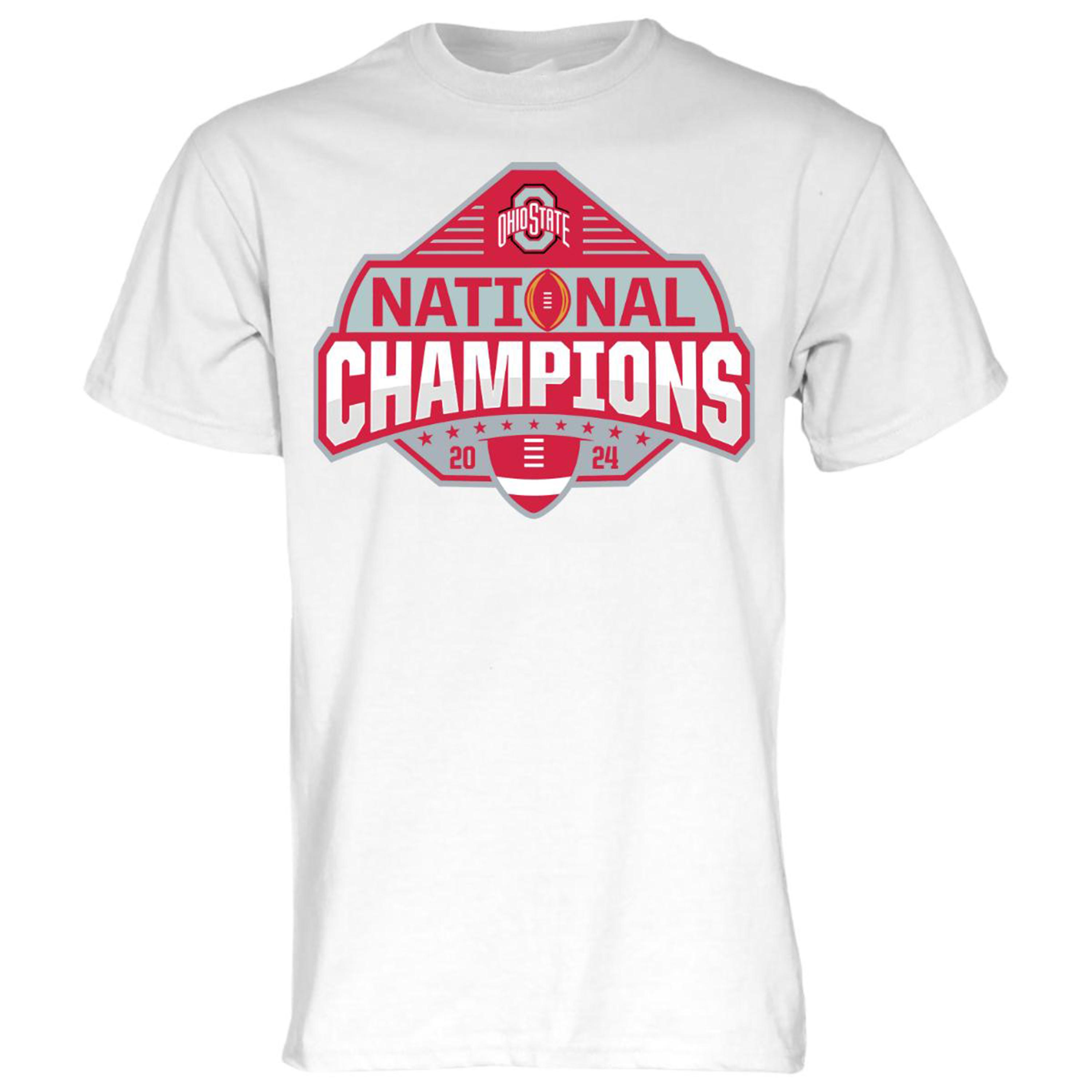 NCAA Ohio State College Football National Champions Official Logo T-Shirt, Casual Cotton Top for Men & Women, Great Gift for Sports And NCAA Fans, Menswear & Womenswear