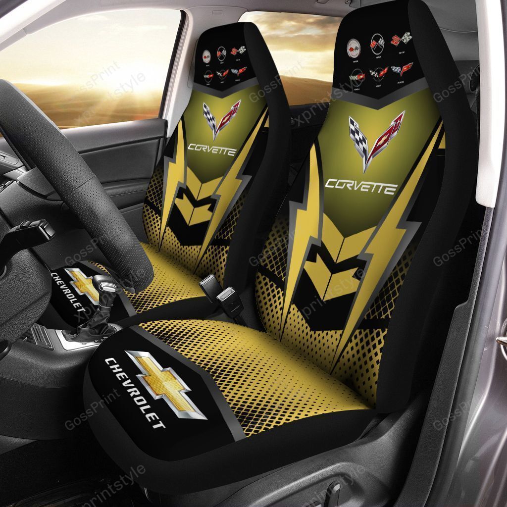 Chevrolet Corvette Car Seat Cover ( Set Of 2 ) Ver 12