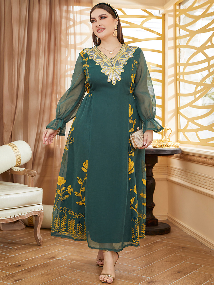 TOLEEN Large Plus Size Evening Dresses Women Elegant Maxi 2022 Winter Long Party Oversized Arabic Muslim Robe Festival Clothing alx