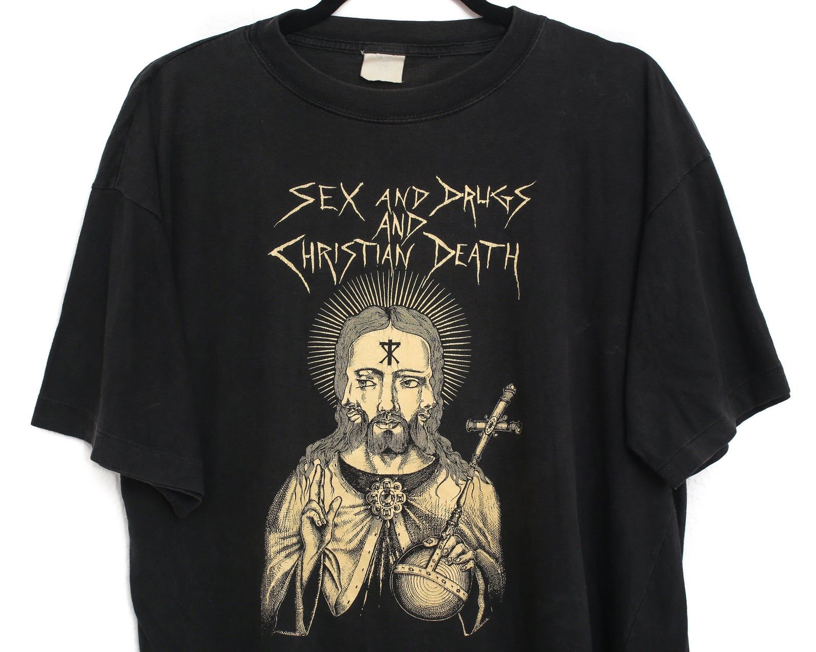 Ultra Rare Vintage Christian Death Sex Drugs And Christian Death T ...