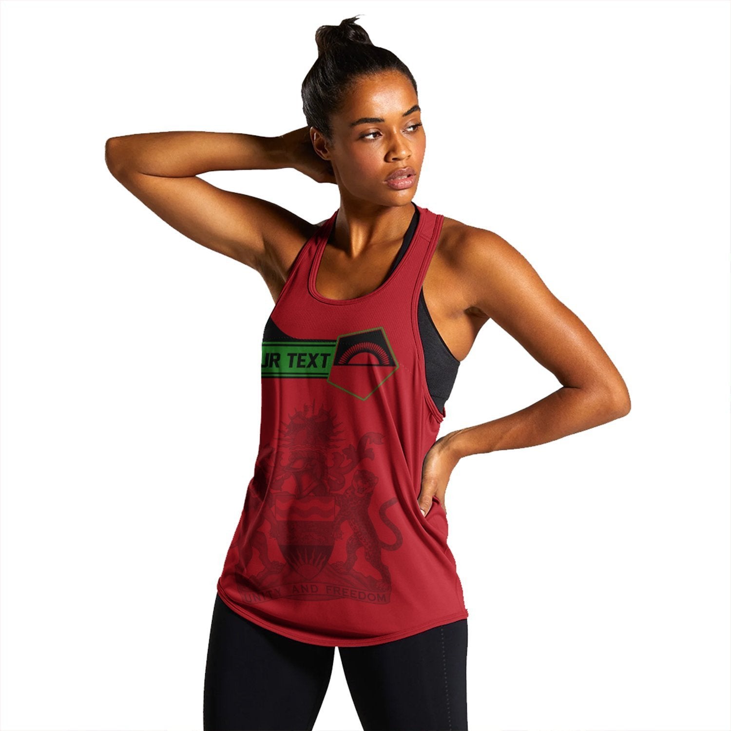 (Custom) African Tank Top – Malawi Women’S Racerback Tank Pentagon Style