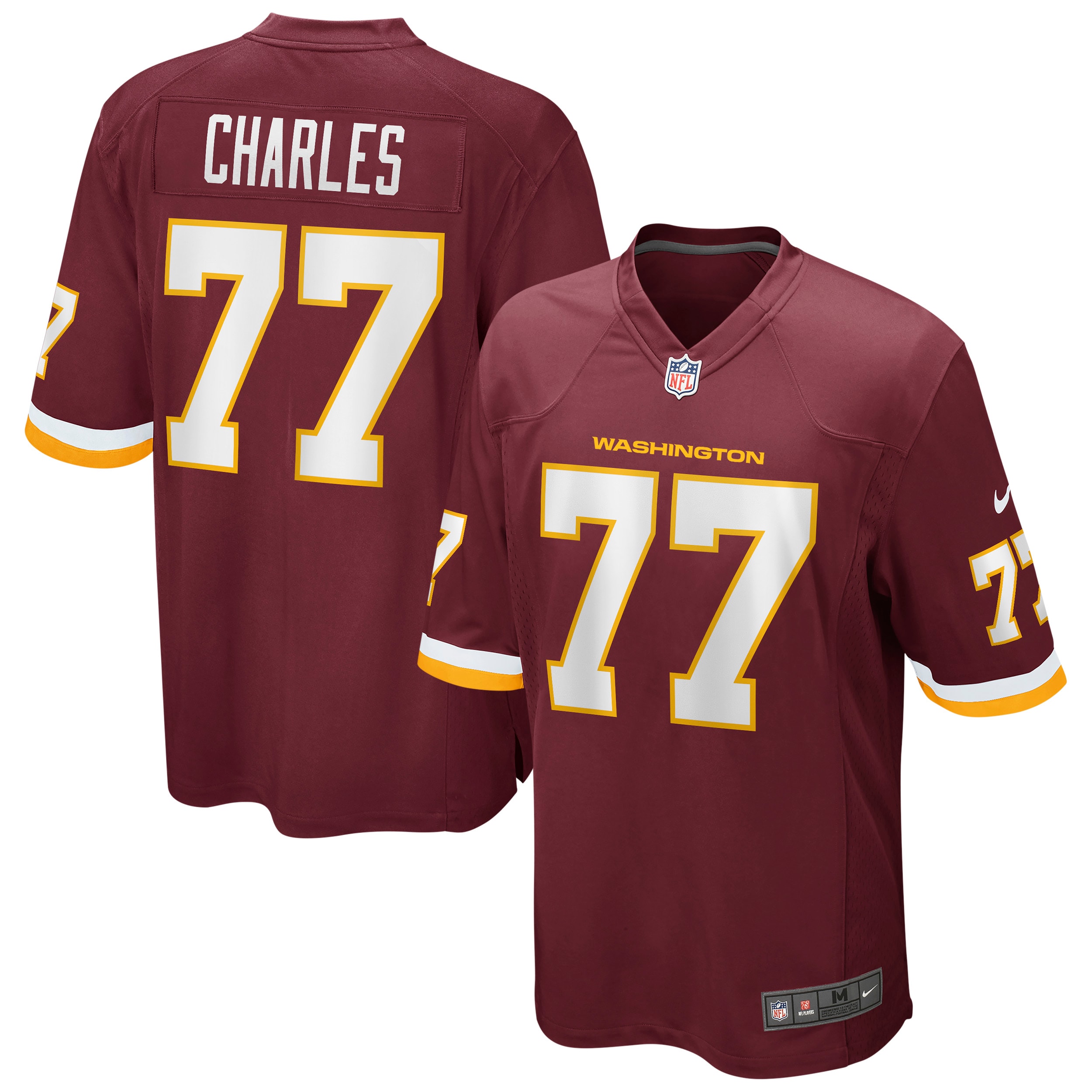 Saahdiq Charles Washington Football Team Game Player Jersey – Burgundy